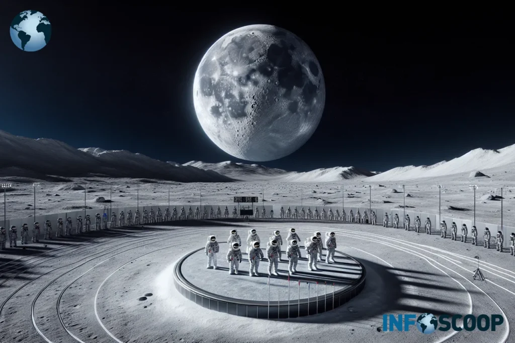 Illustration des Jeux Olympiques d'hiver sur la Lune