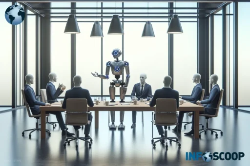 Robot assistant in a business meeting