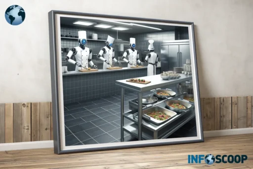 robots-chefs en action dans un restaurant